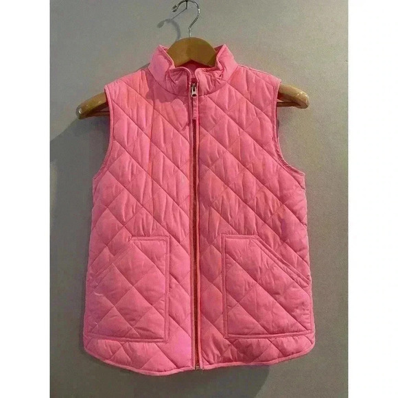 CrewCuts J. Crew Girls Vest Quilted Puffer 14 Barbie Bright Neon Pink - Picture 1 of 4